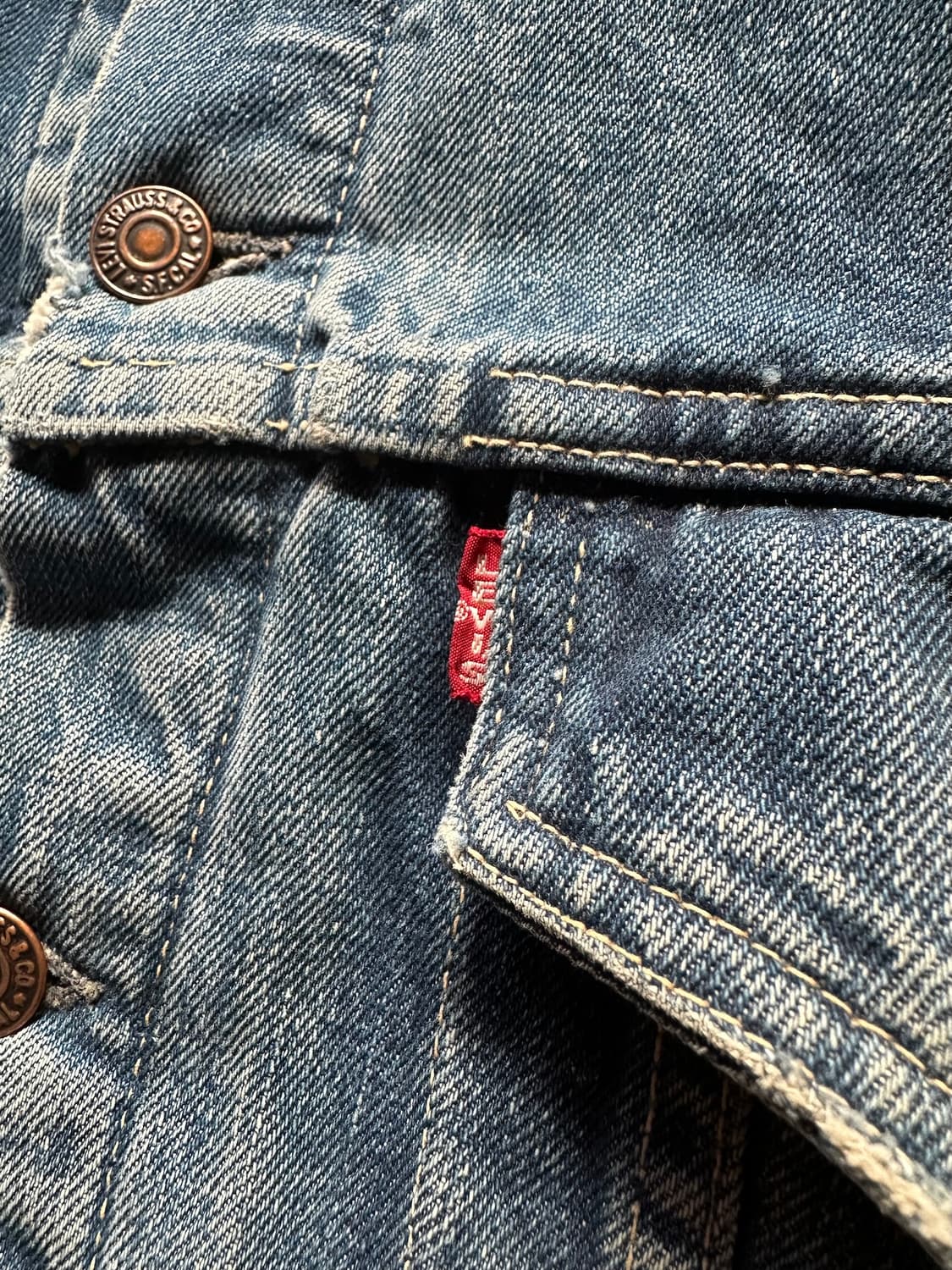 60s USA Levis 557xx 559xx Denim Jacket 상품이미지4