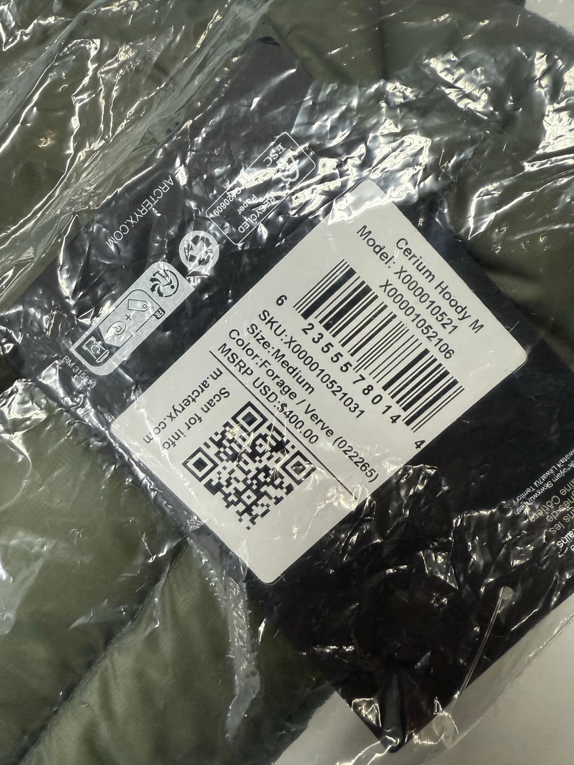 아크테릭스 세륨 후디 포리지 M 상품이미지2