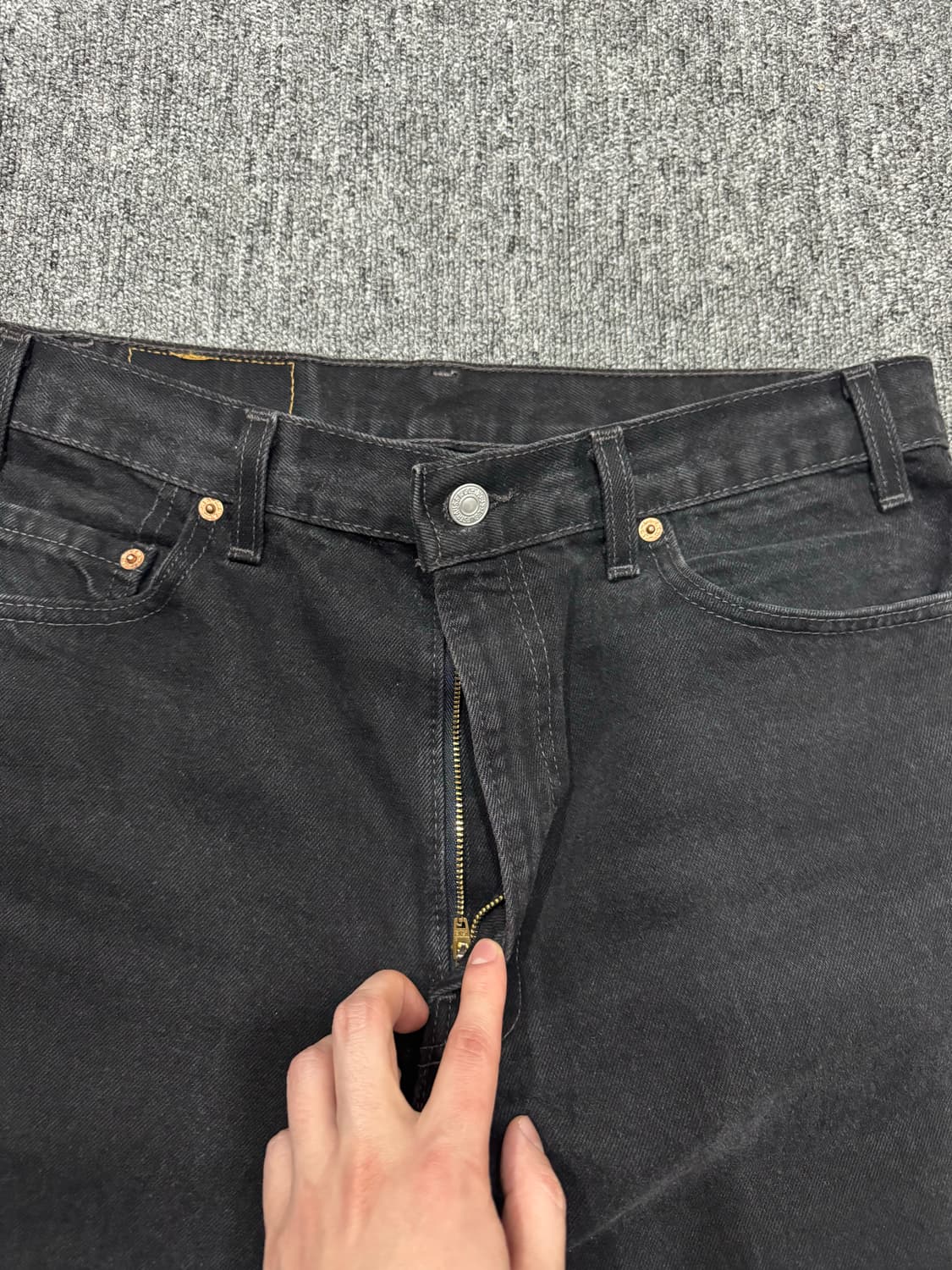 90s USA 리바이스 517 블랙 워시드 데님 36 상품이미지4