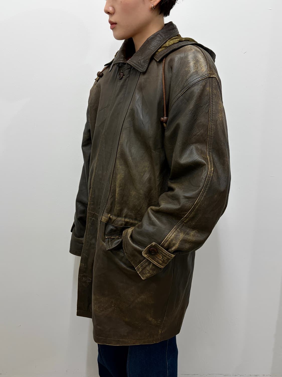 vintage sheep skin leather coat 상품이미지1