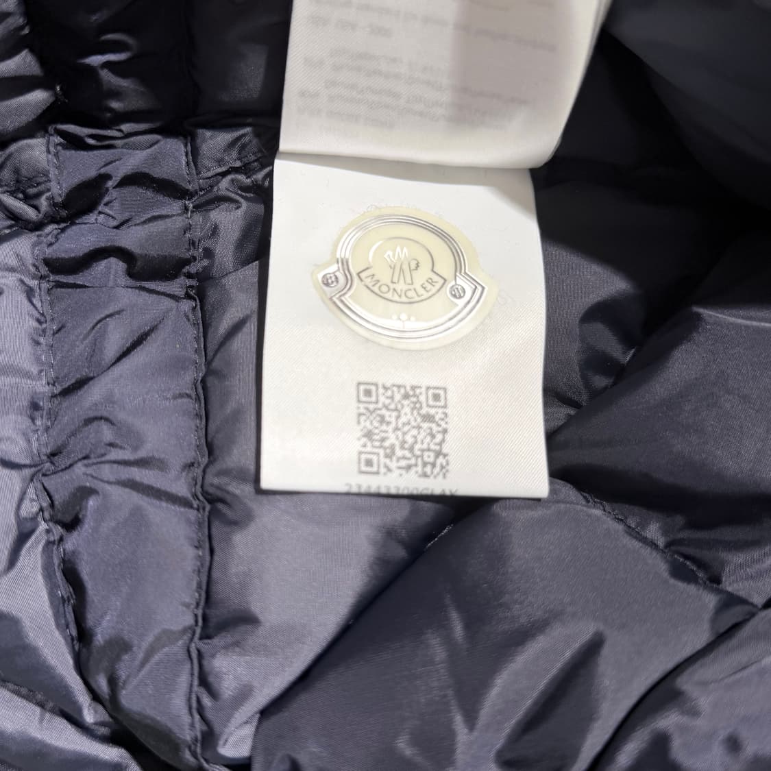 (A+/7) / 몽클레어 알레스 로고 패치 후드 롱패딩 네이비 상품이미지10