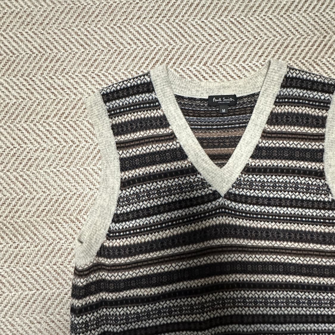 PAUL SMITH japan made v neck knit vest 상품이미지3