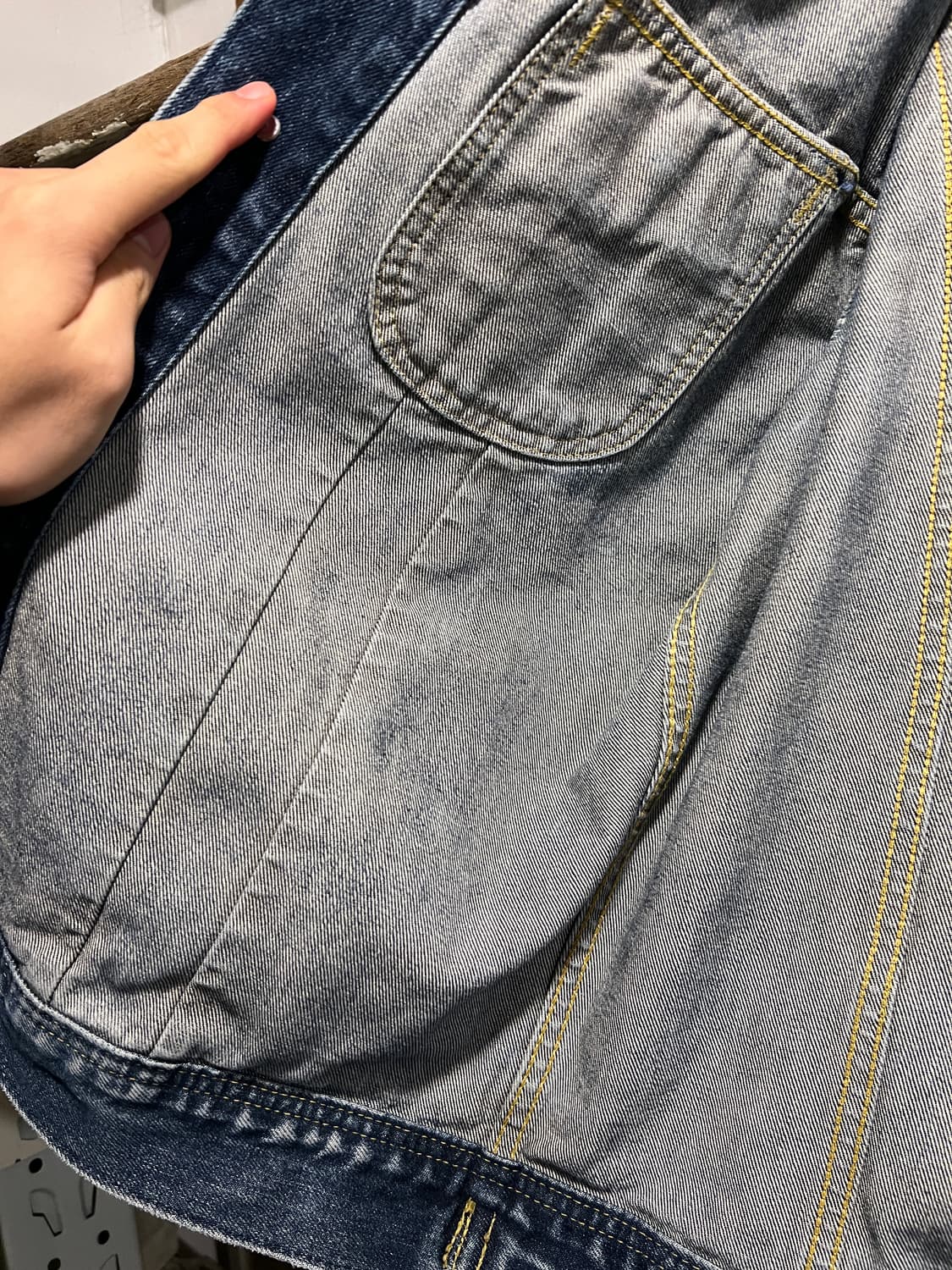 [XL]Lee USA 빈티지 워싱 데님 트러커 자켓 상품이미지5