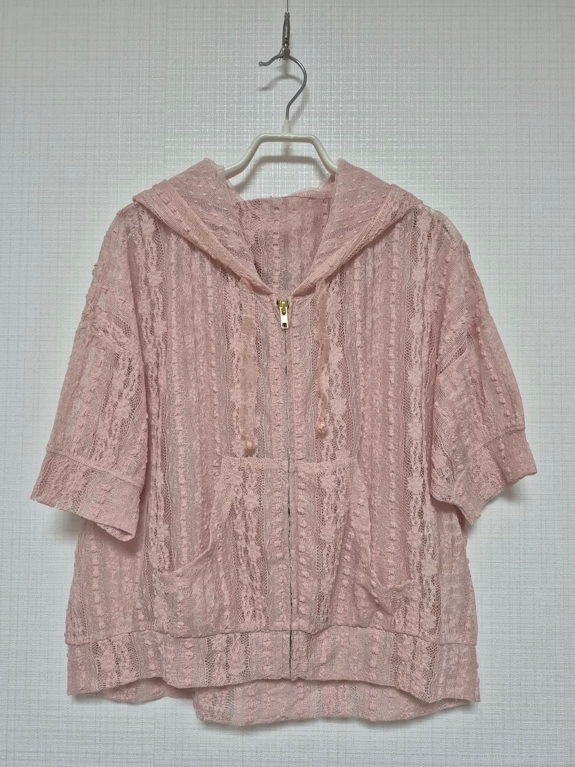 리즈리사 히메카지 레이스후드파카 핑크 상품이미지2