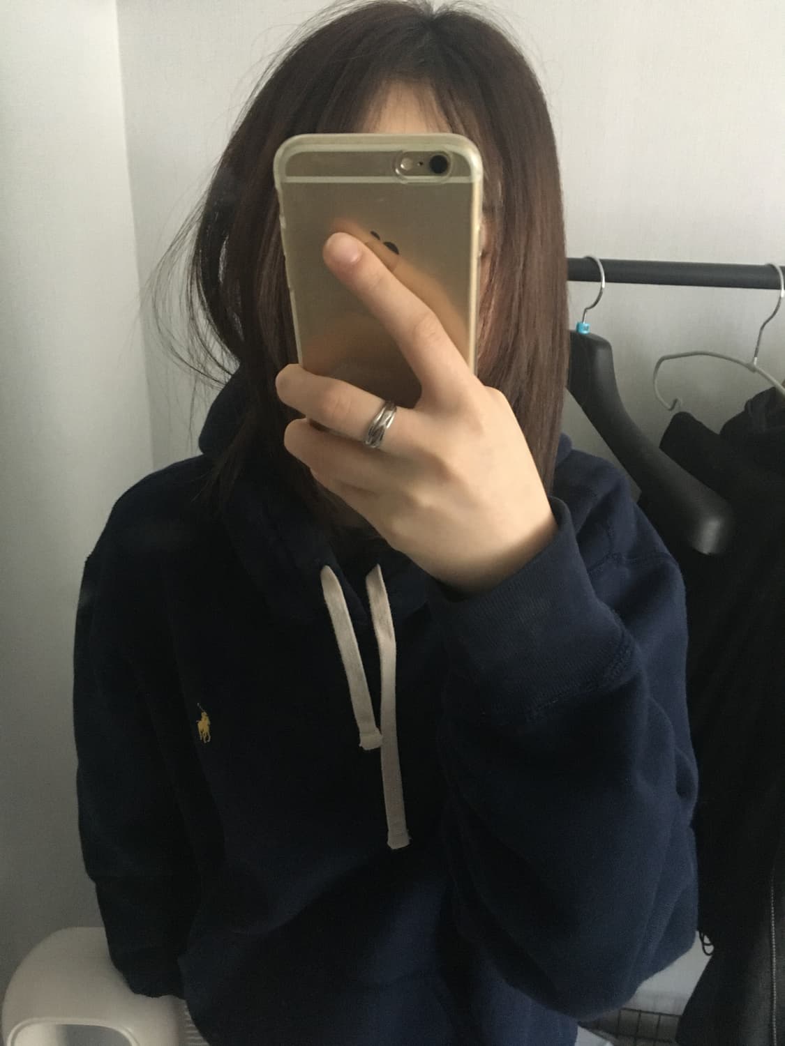 폴로 네이비 후드티 상품이미지3