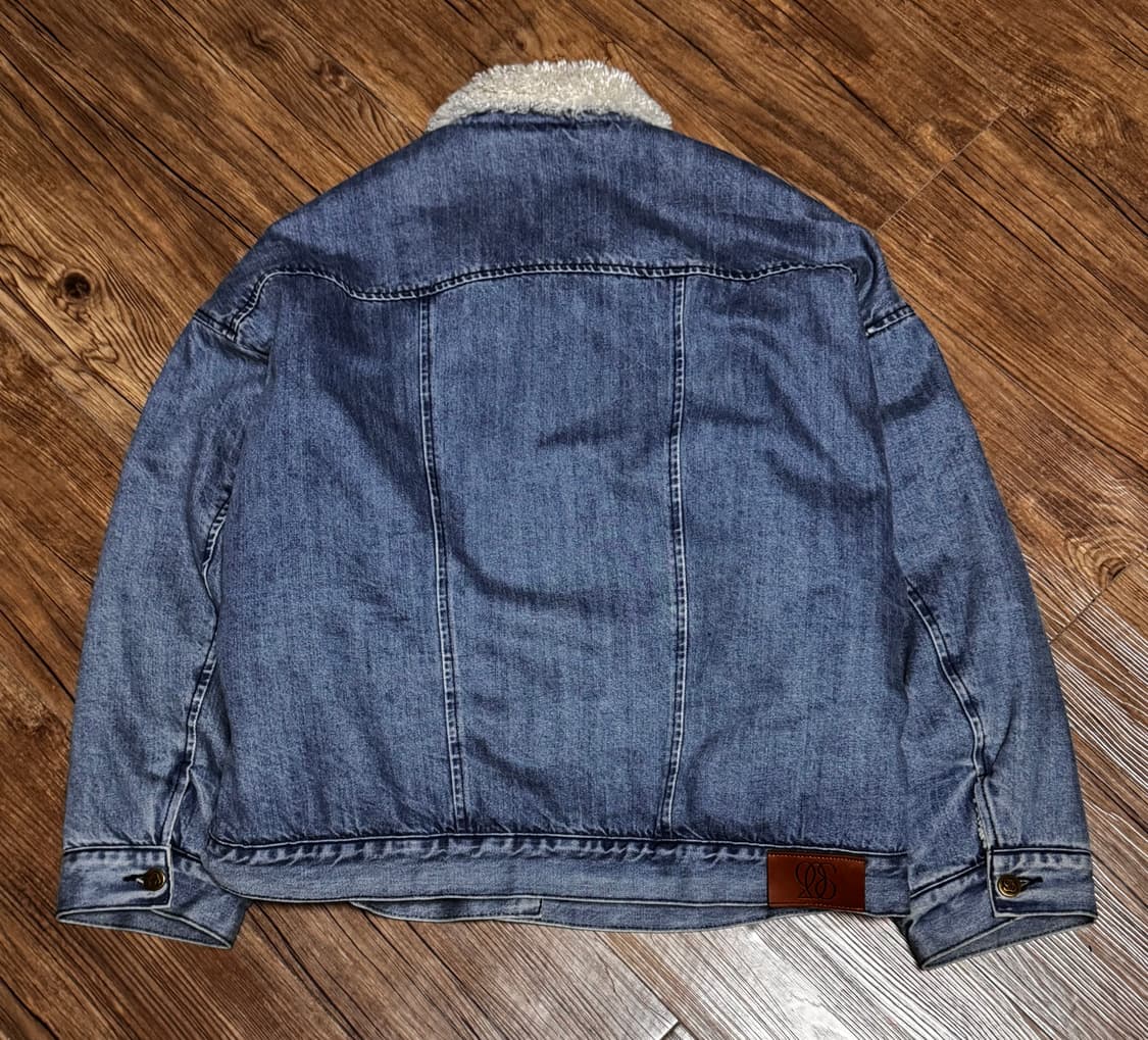 티뉴티스 양털 셰르파 드롭 숄더 오버핏 데님 자켓 상품이미지3