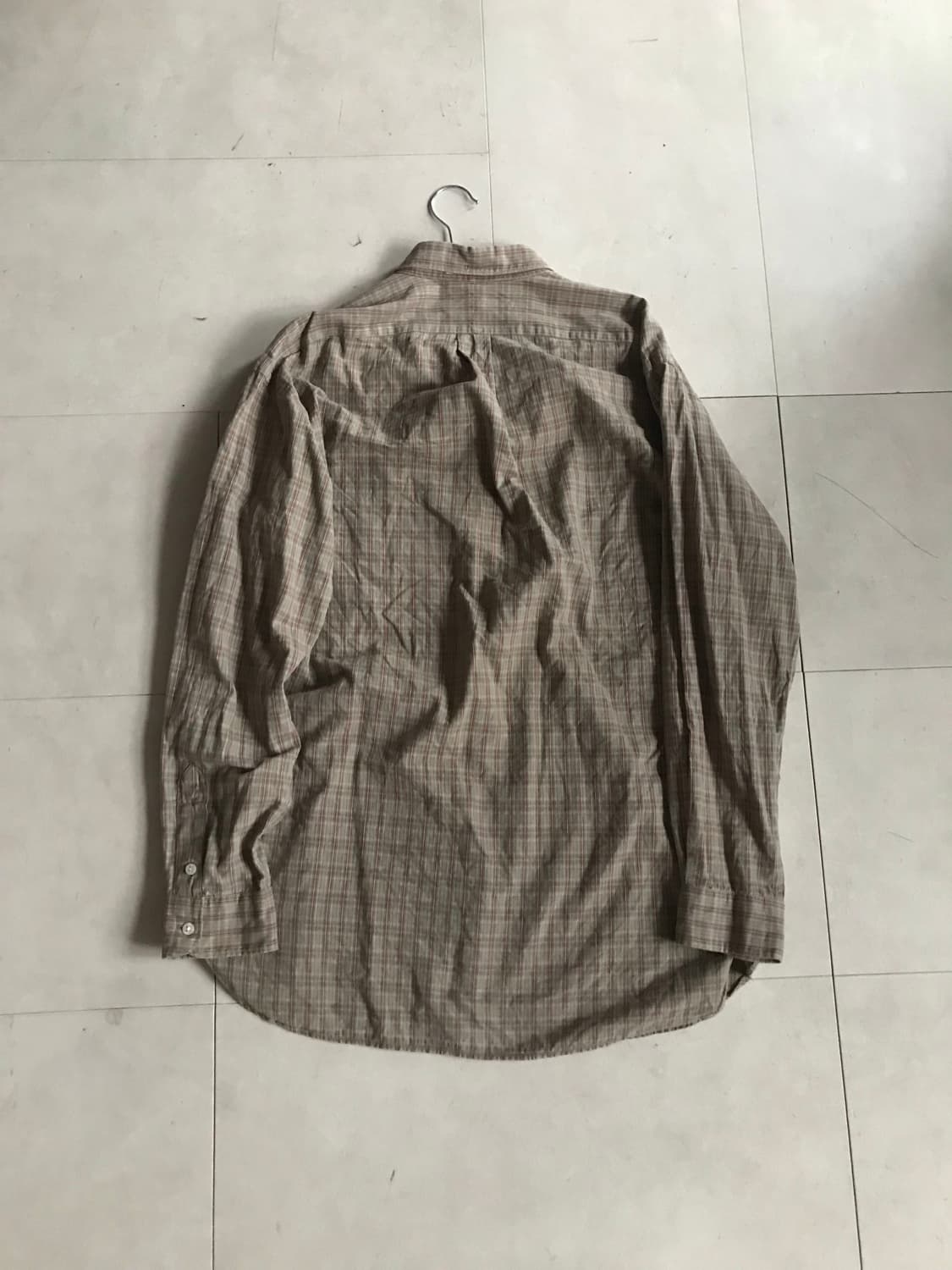 폴로 카키브라운 포켓 체크셔츠 상품이미지7