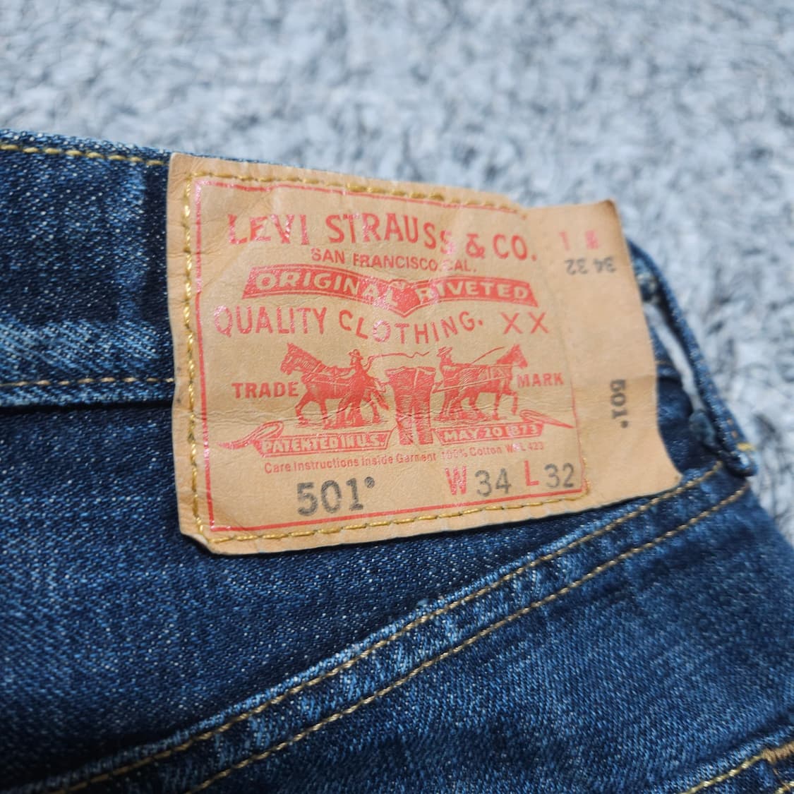 리바이스501) 32/32 남자 데님팬츠 일자청바지 / 왕눈이샵 상품이미지7