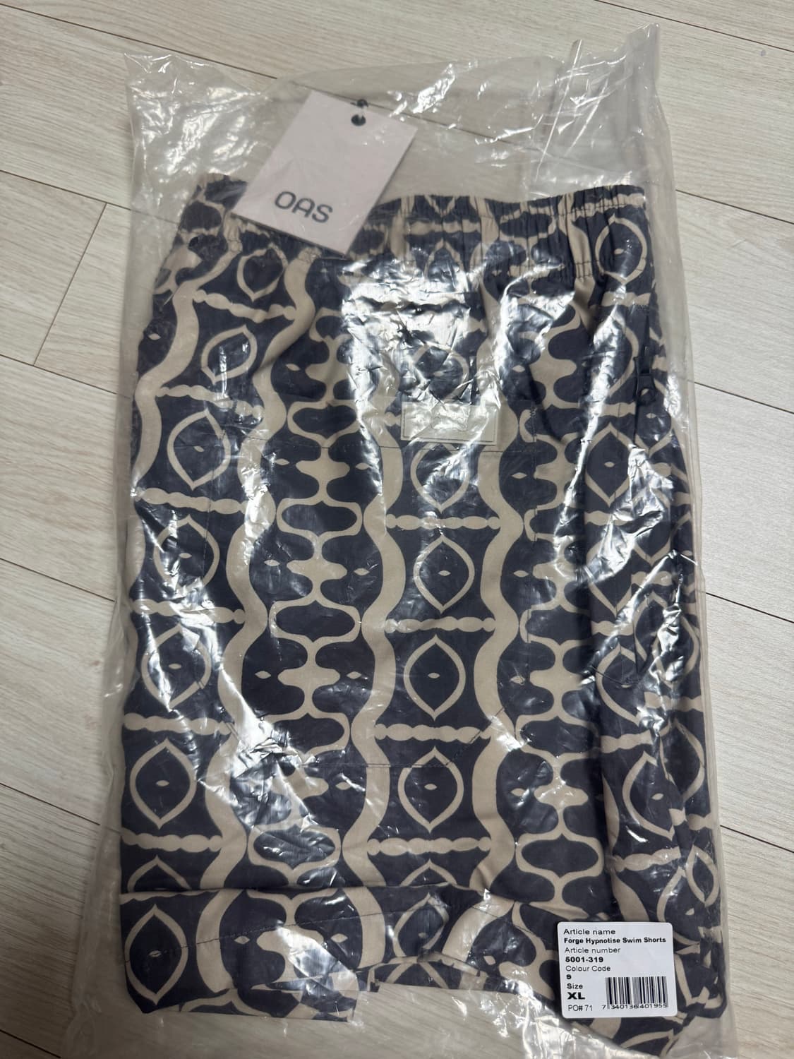 OAS 남자 수영복 블랙 베이지 XL(새상품) 상품이미지9