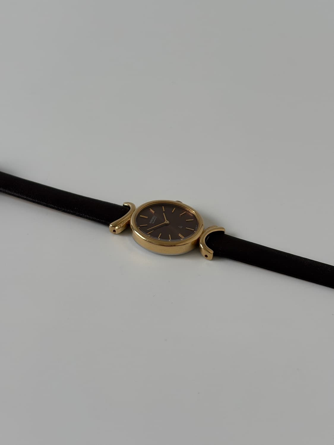 1980s Brown Dial Gold Oval Ladies Quartz 상품이미지6