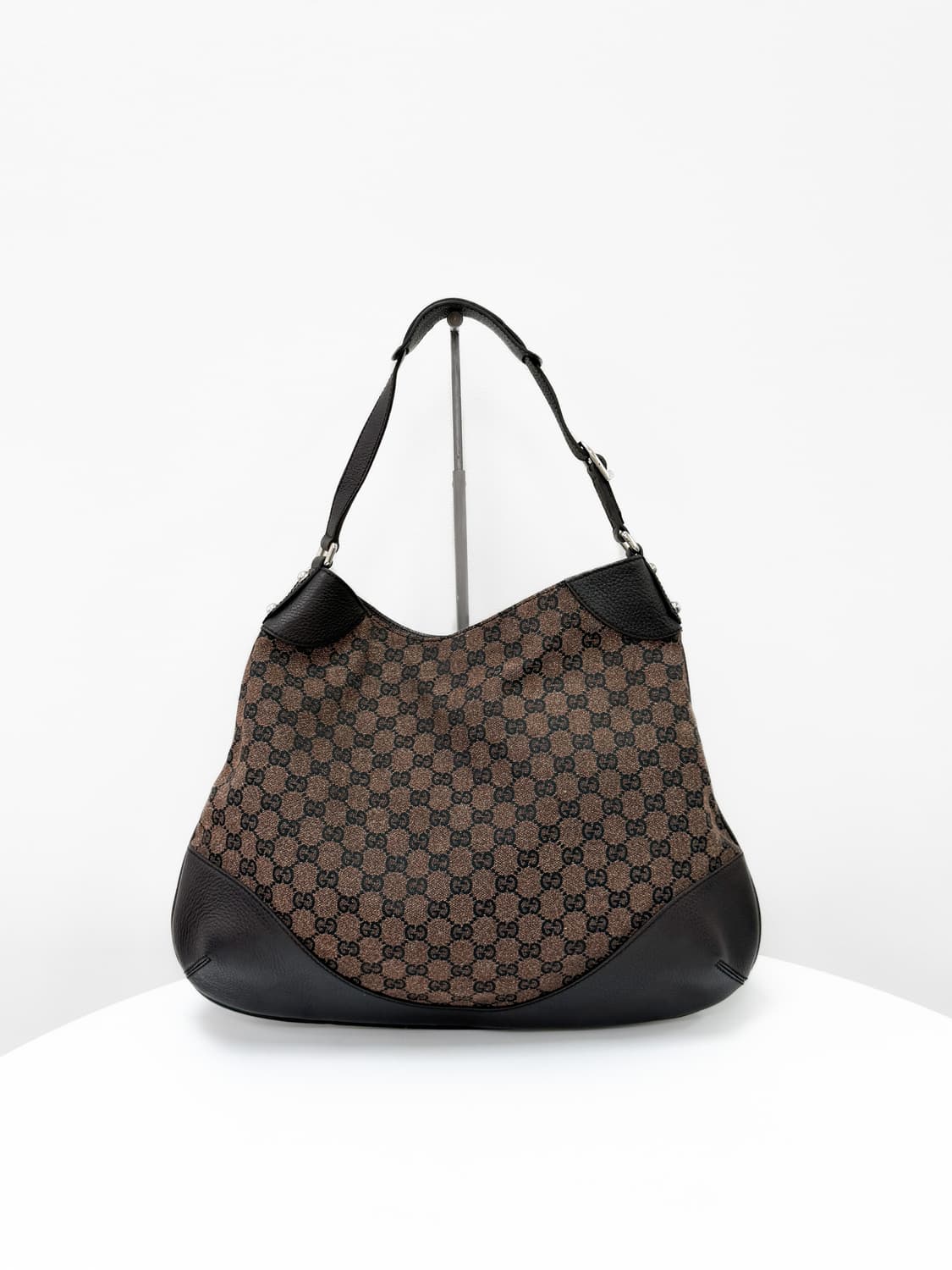 구찌 GG 캔버스 레더 트리밍 호보백 상품이미지3