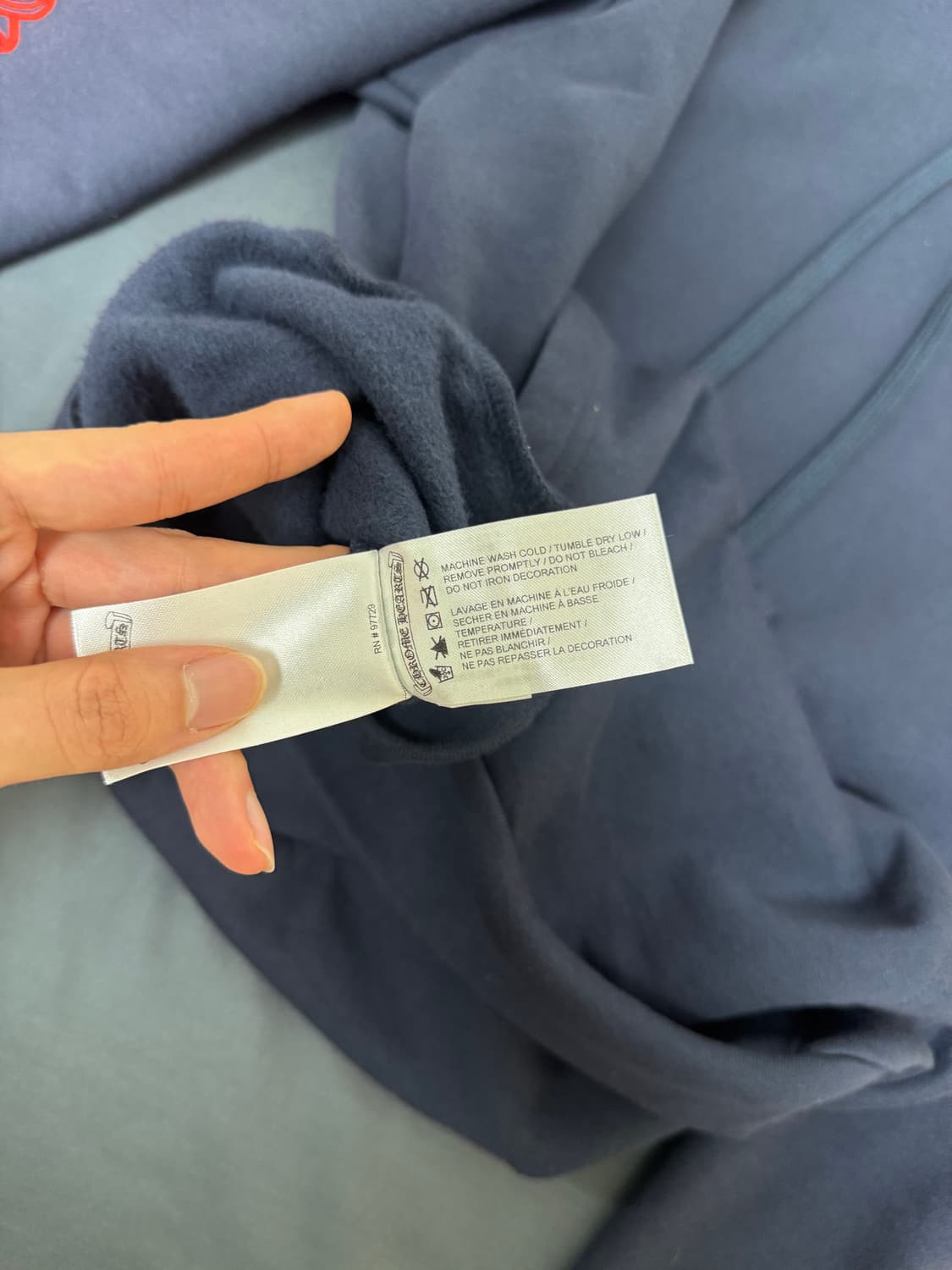 크롬하츠 홀스슈 플로랄 후드 네이비 상품이미지5