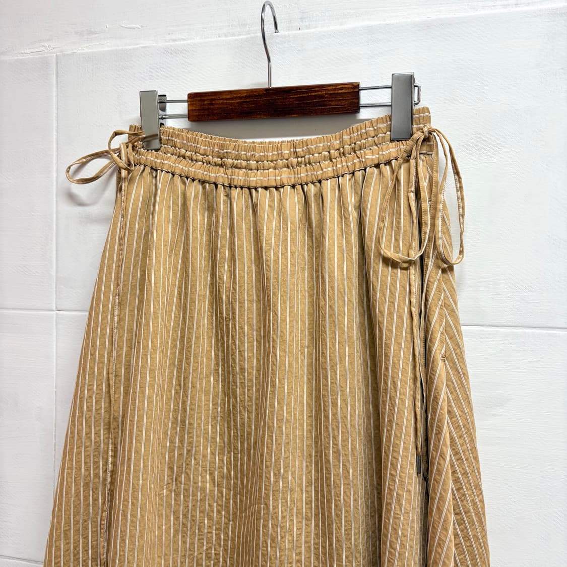 Angouleme 스트라이프 사이드 리본 롱 스커트 JPN 상품이미지2