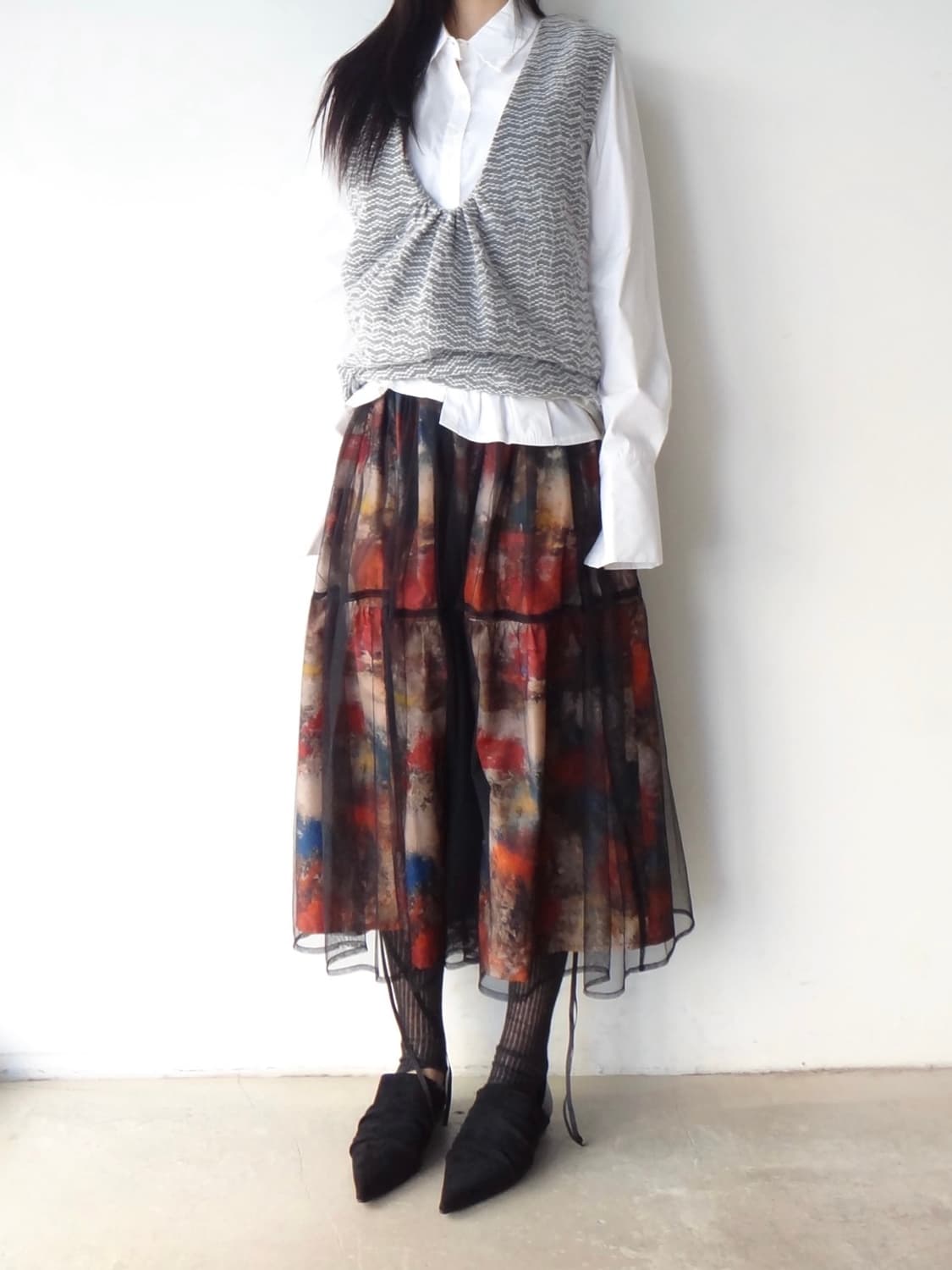 Front twist ops / grey 상품이미지5