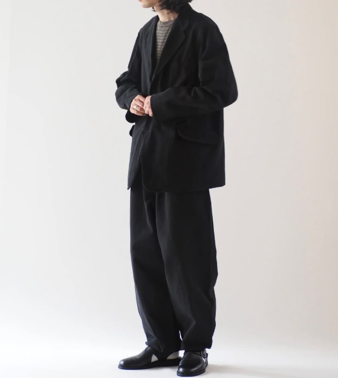 [2] 코모리 24시즌 가먼트다잉 셋업 블랙 상품이미지1