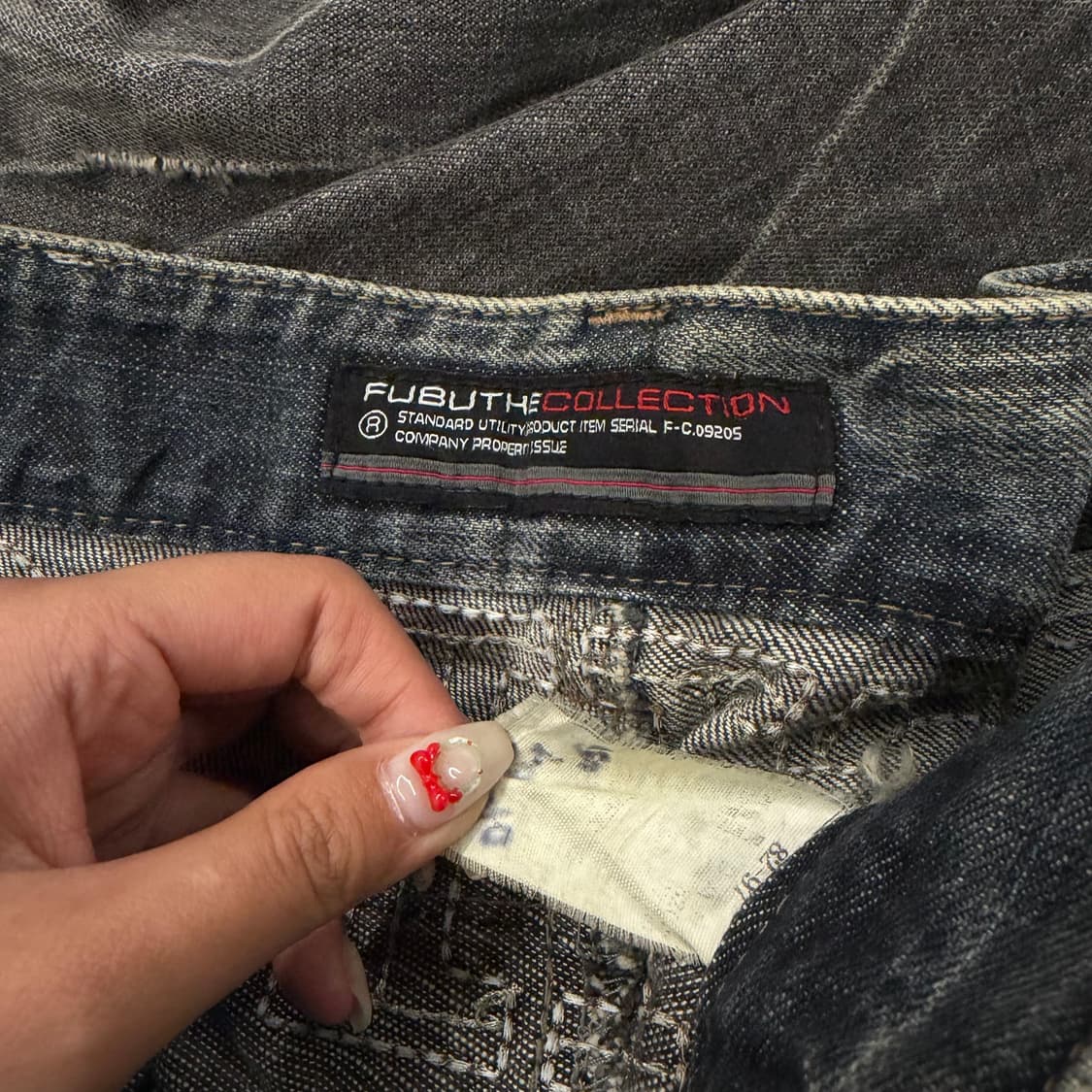 [정품] fubu 후부 올드스쿨 그레이진 워싱 데님 팬츠 상품이미지6