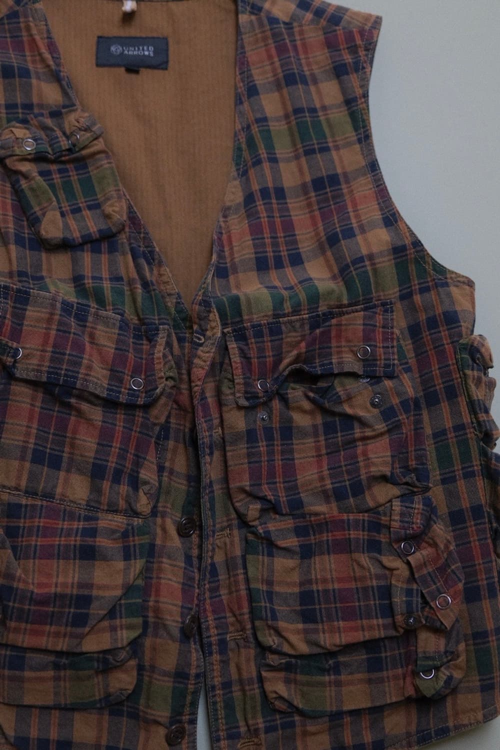 유나이티드 애로우 체크 포켓 조끼 L 워크웨어 상품이미지2