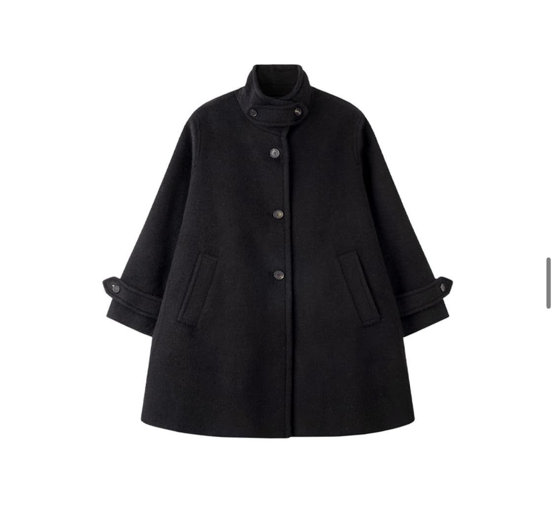 (S) 드로우핏 우먼 래빗 앙고라 울 핸드메이드 플레어 하프 코트 상품이미지8