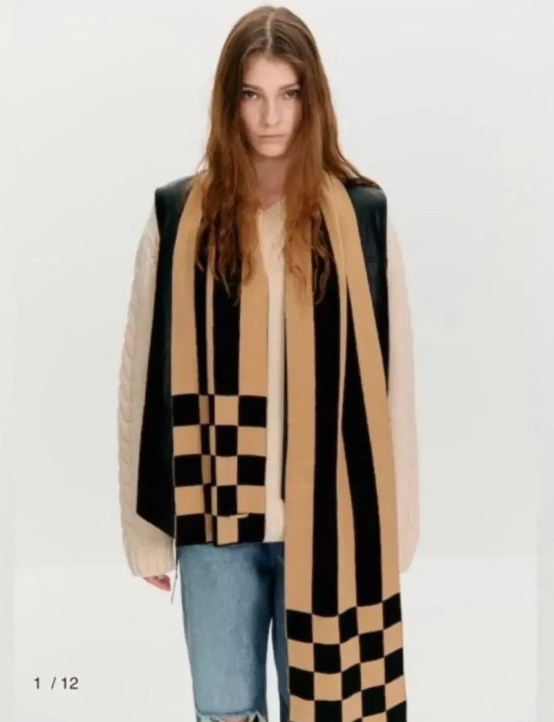 오픈와이와이 체크보드 목도리 상품이미지1