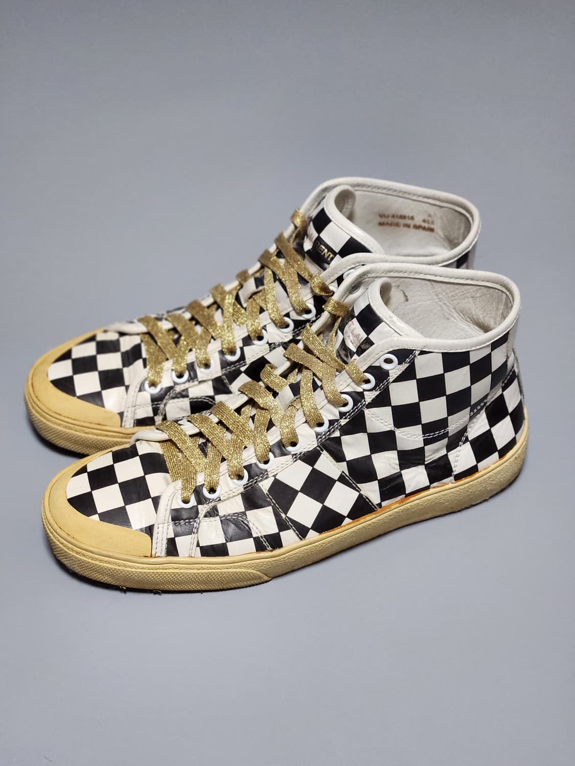 생로랑 16s/s 체커보드 스니커즈 40.5 상품이미지1