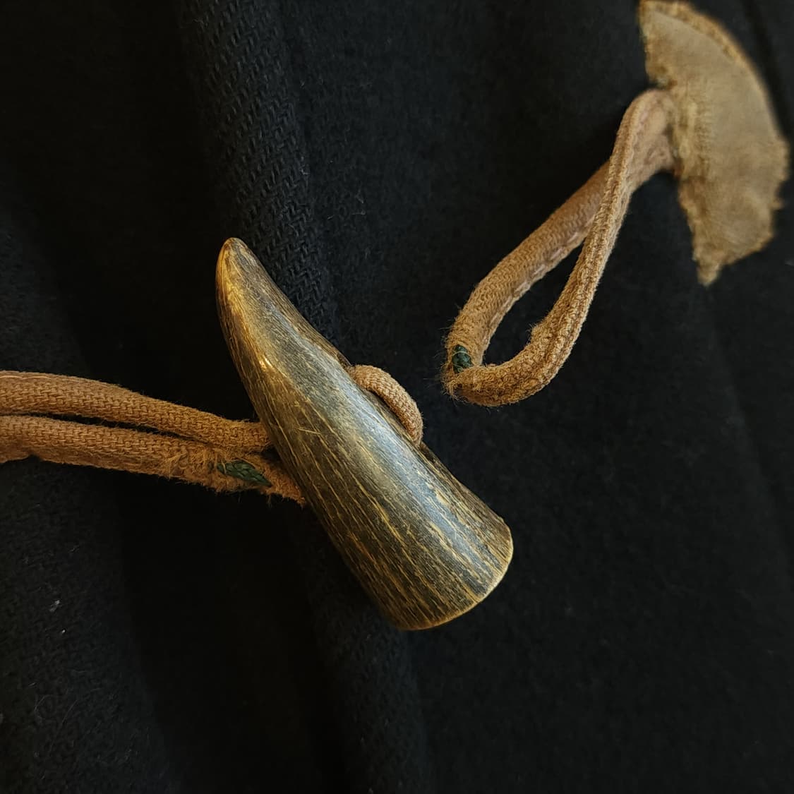 90s 잉글랜드 더플코트 플레드 체크 헤비울 빈티지 코트 블랙 50 상품이미지9