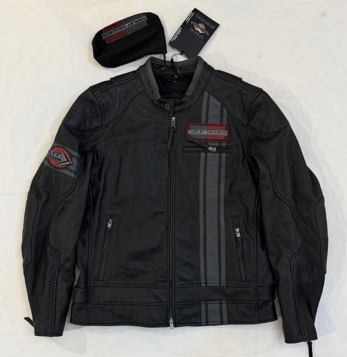 할리데이비슨 만타 메쉬 소가죽 라이더자켓 블랙 상품이미지2