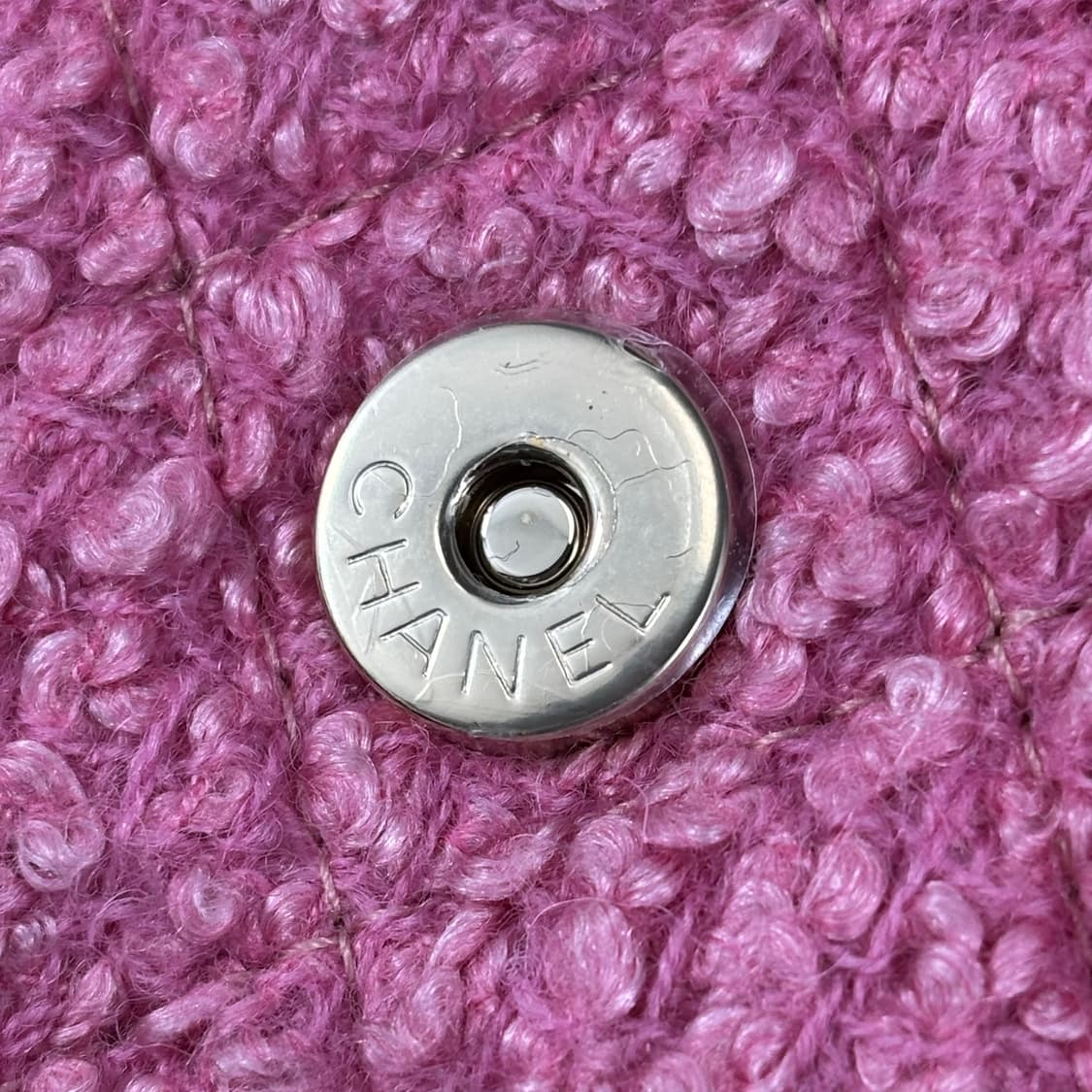 (새상품,풀구성)샤넬 핑크 트위드 플랩 체인 숄더백 내장칩 상품이미지8