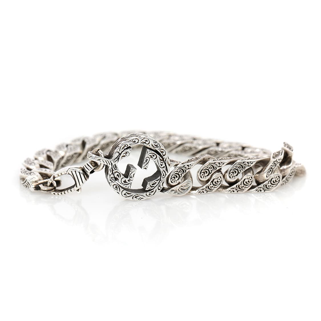 구찌 인터로킹 체인팔찌 G로고 실버팔찌 19호 454245 상품이미지3