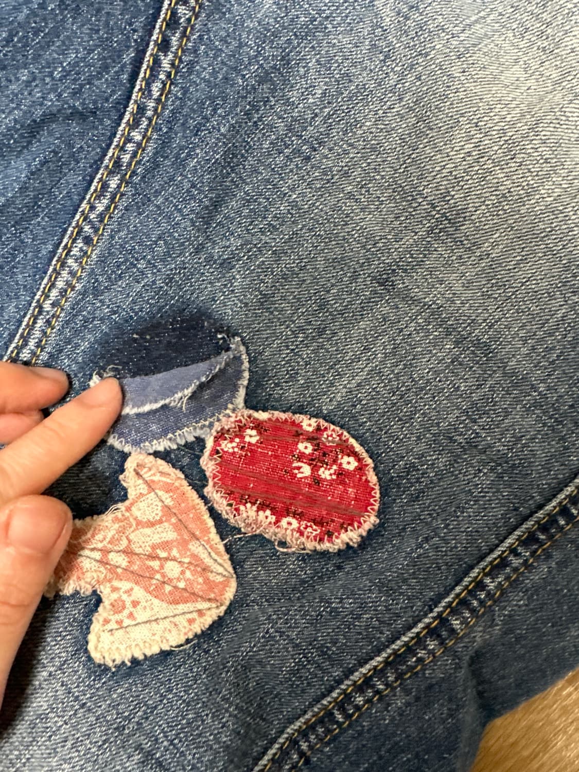 패치 데님 스커트 상품이미지2