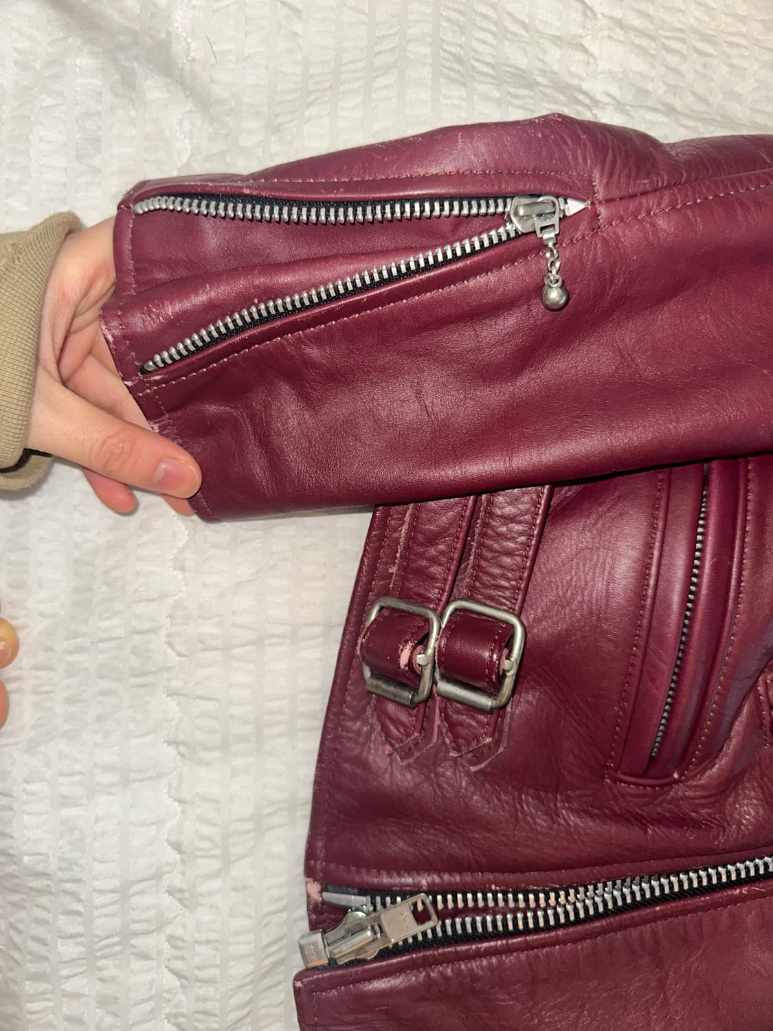 FASTLANE 가죽 라이더 자켓 상품이미지3