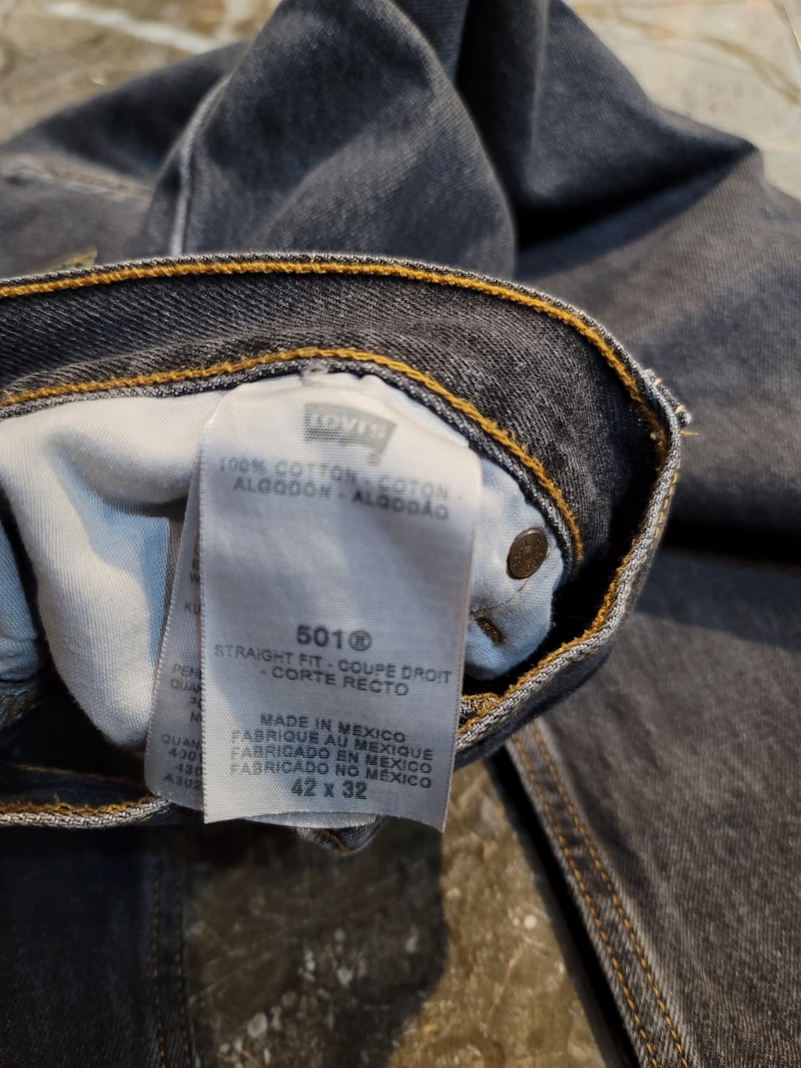 리바이스 501 흑청 (다크그레이) 빅사이즈  상품이미지4