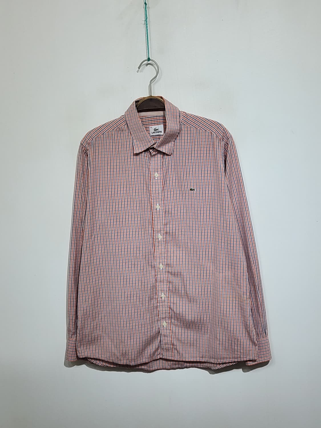 (L) 라코스테 셔츠 체크 남방 로고 스판 캐주얼  상품이미지1
