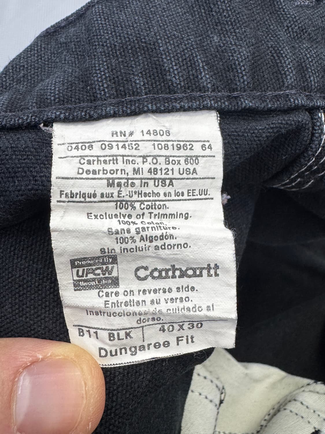 칼하트 싱글니 b11 블랙 상품이미지7