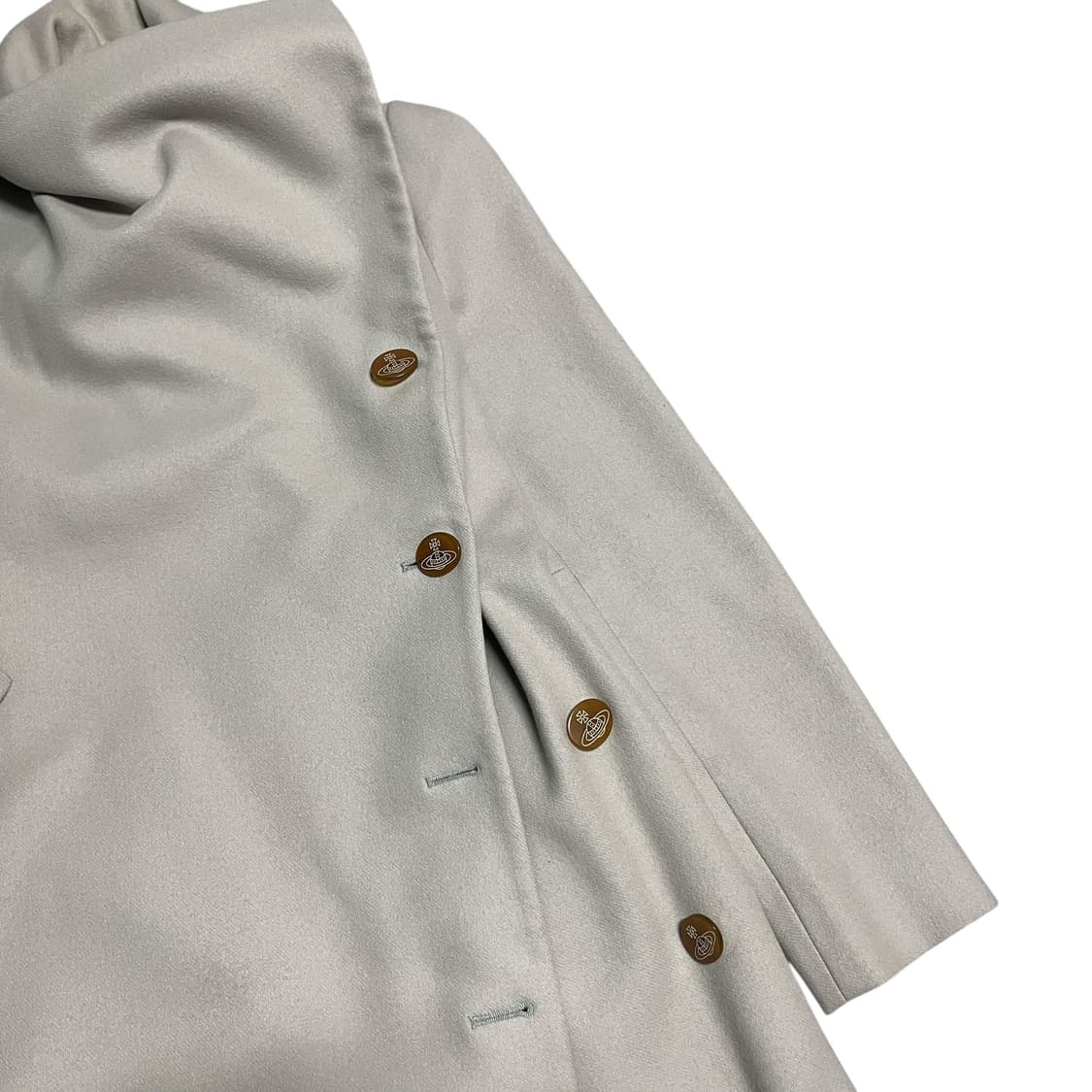 비비안 웨스트우드 레드라벨 orb 버튼 드레이프 캐시미어 코트 상품이미지3