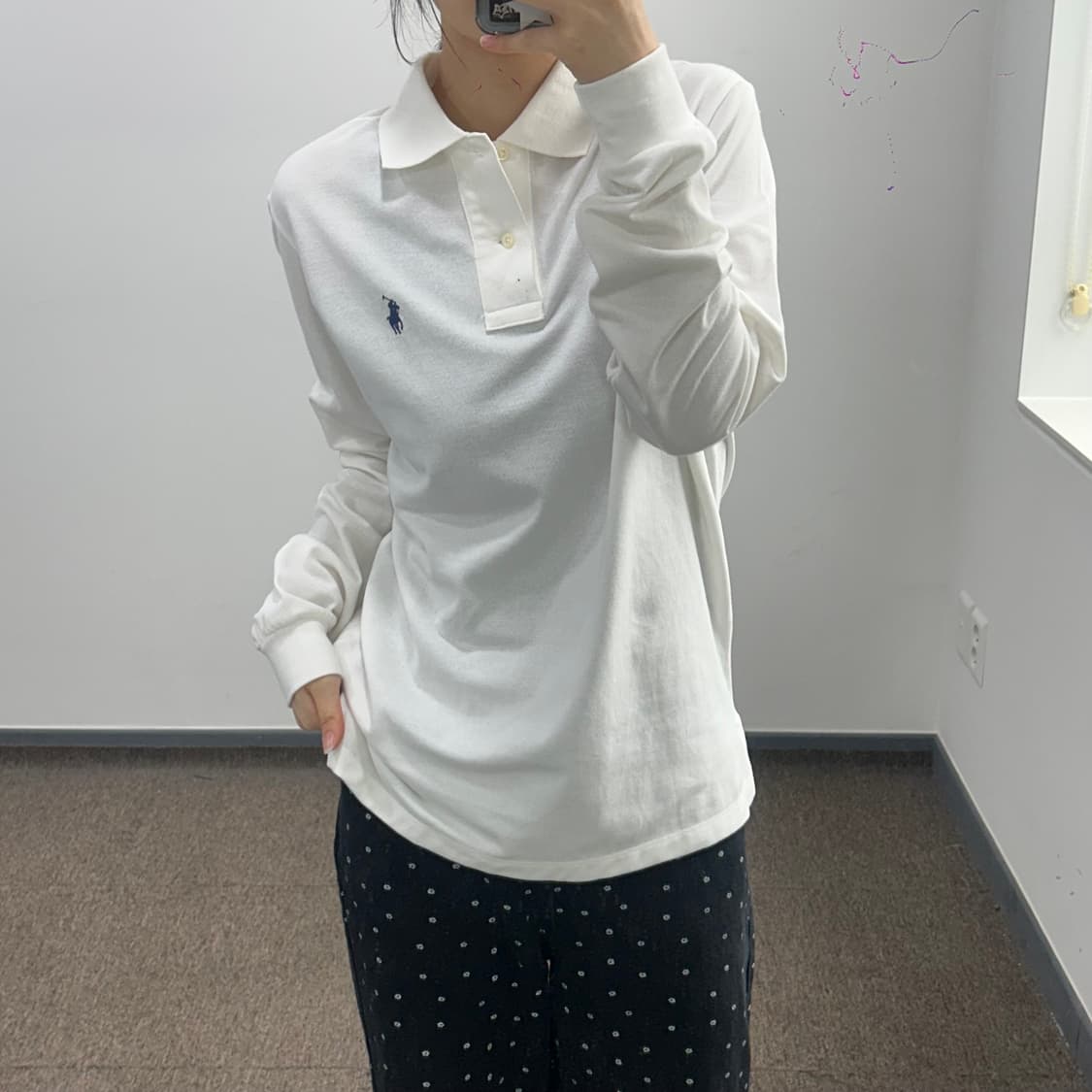 Polo 네이비 포니 아이보리 카라티 상품이미지2