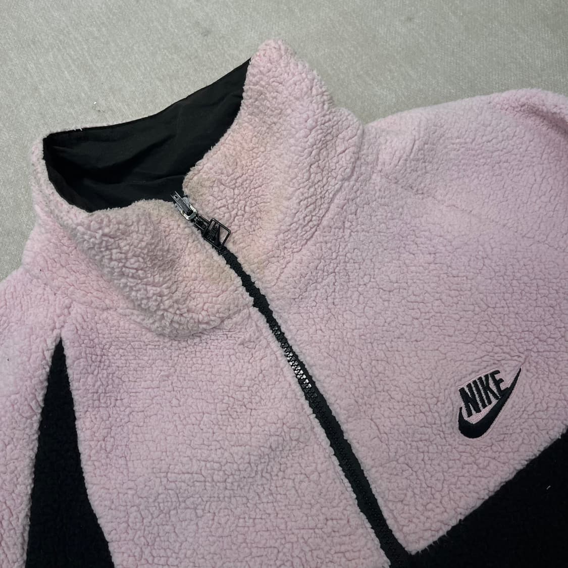 100 나이키 리버시블 양면 양털 핑크 플리스 자켓 상품이미지3