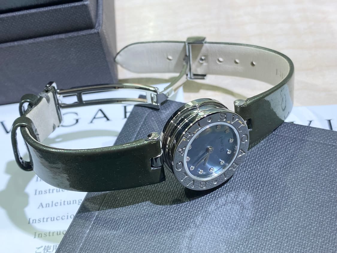 불가리 비제로원 블루 자개 다이아 12p 쿼츠 여성용 22mm 스몰 상품이미지4