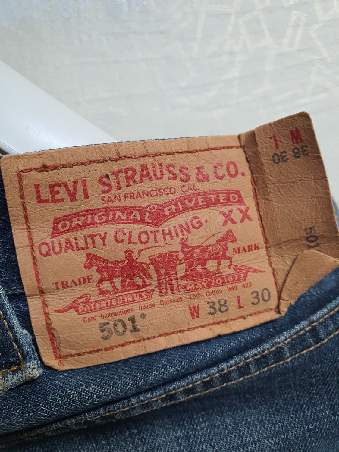 리바이스 501 빈티지 워싱 데님진 33 상품이미지5