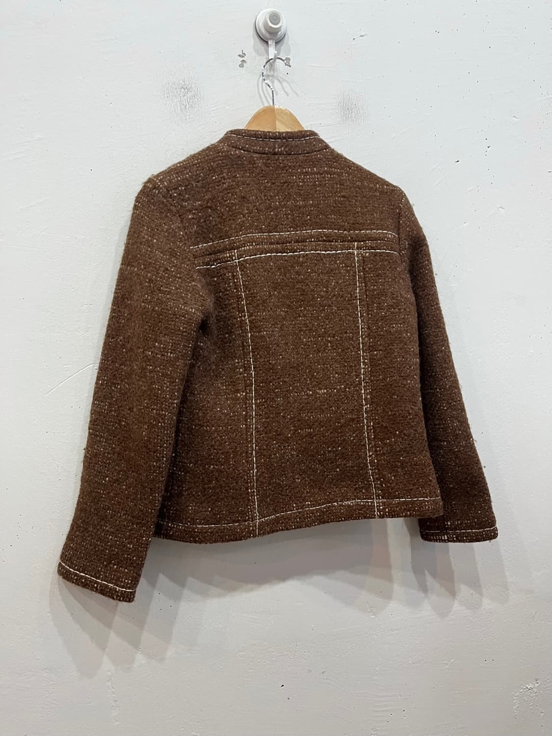 ZUCCA 주카 퓨어울 트위드 집업 자켓 MADE IN JAPAN 상품이미지4