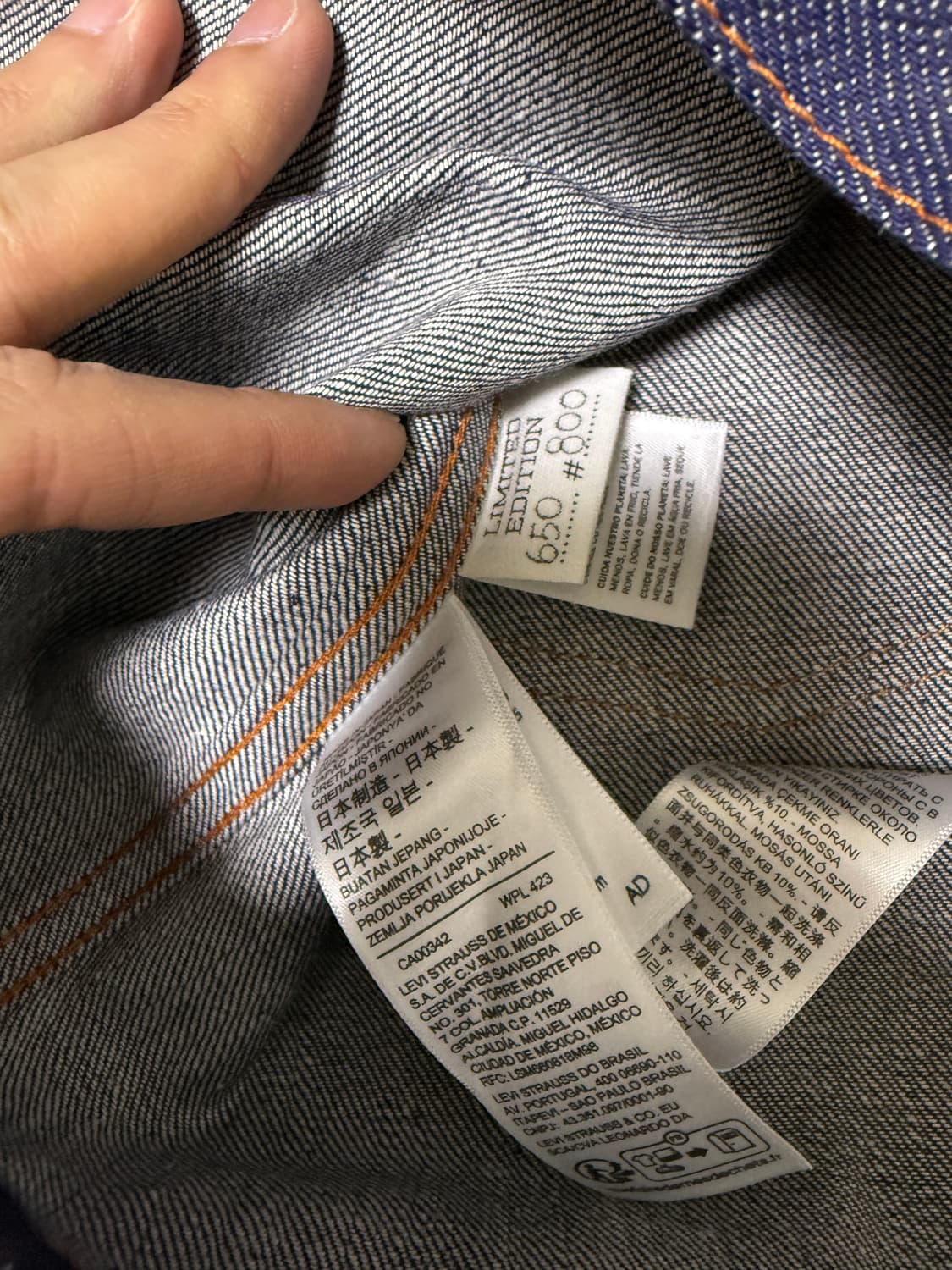 리바이스 빈티지 클로딩 LVC 1920s LOT 213 데님 자켓 M 상품이미지7