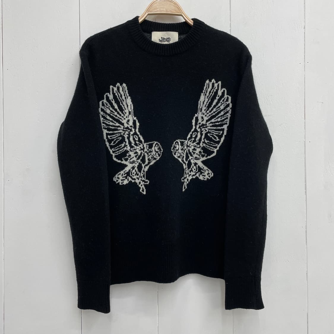 럭키슈에뜨 JDC 울 니트 스웨터 블랙 세미루즈핏 상품이미지2