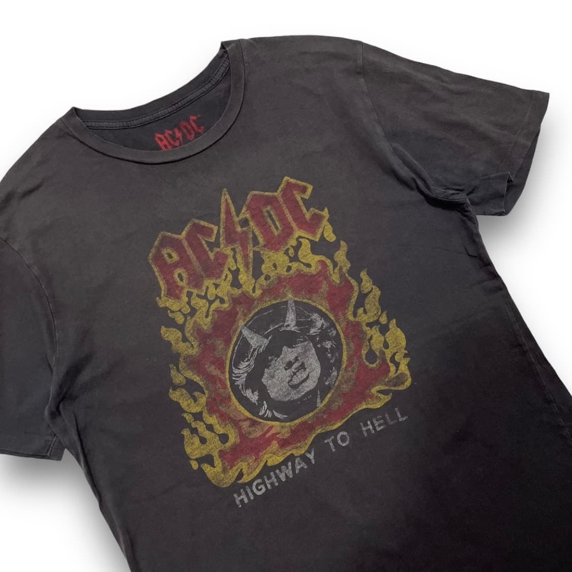 AC/DC 플레임 데빌 아트 밴드 반팔 티셔츠 상품이미지3