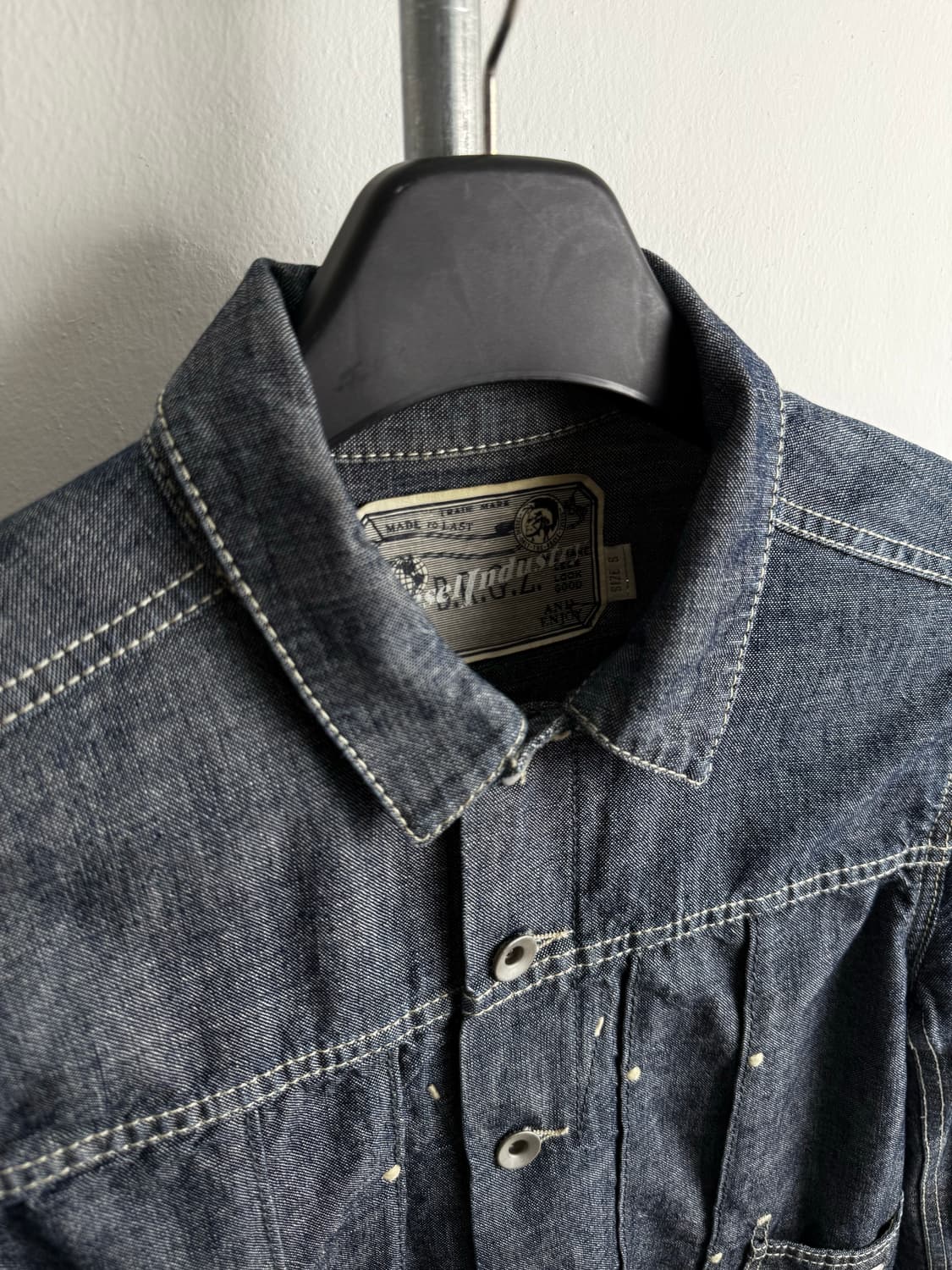 Diesel Denim Embroidered Trucker Jacket 상품이미지5