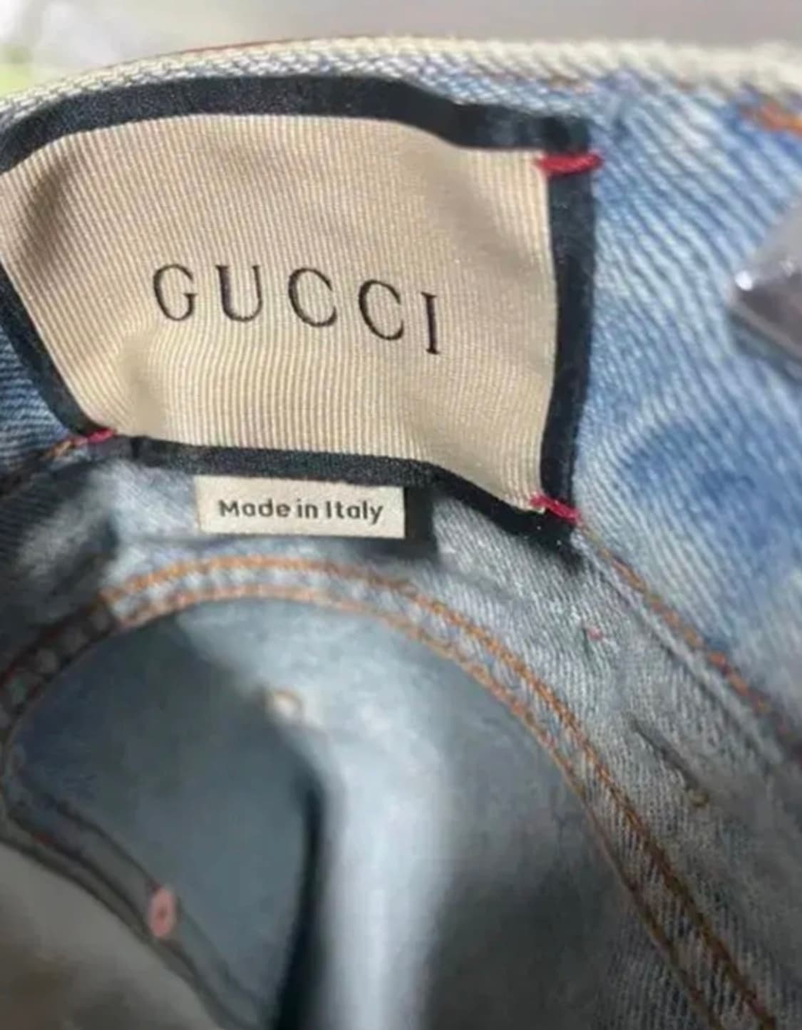 구찌 밑단 웹 디테일 데님 청바지 33사이즈 30인치 상품이미지3