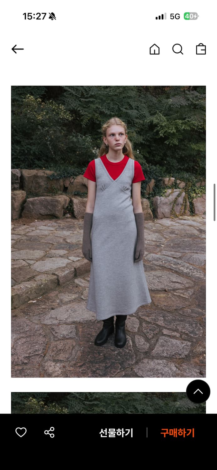 Monoha rib jersey dress 상품이미지1