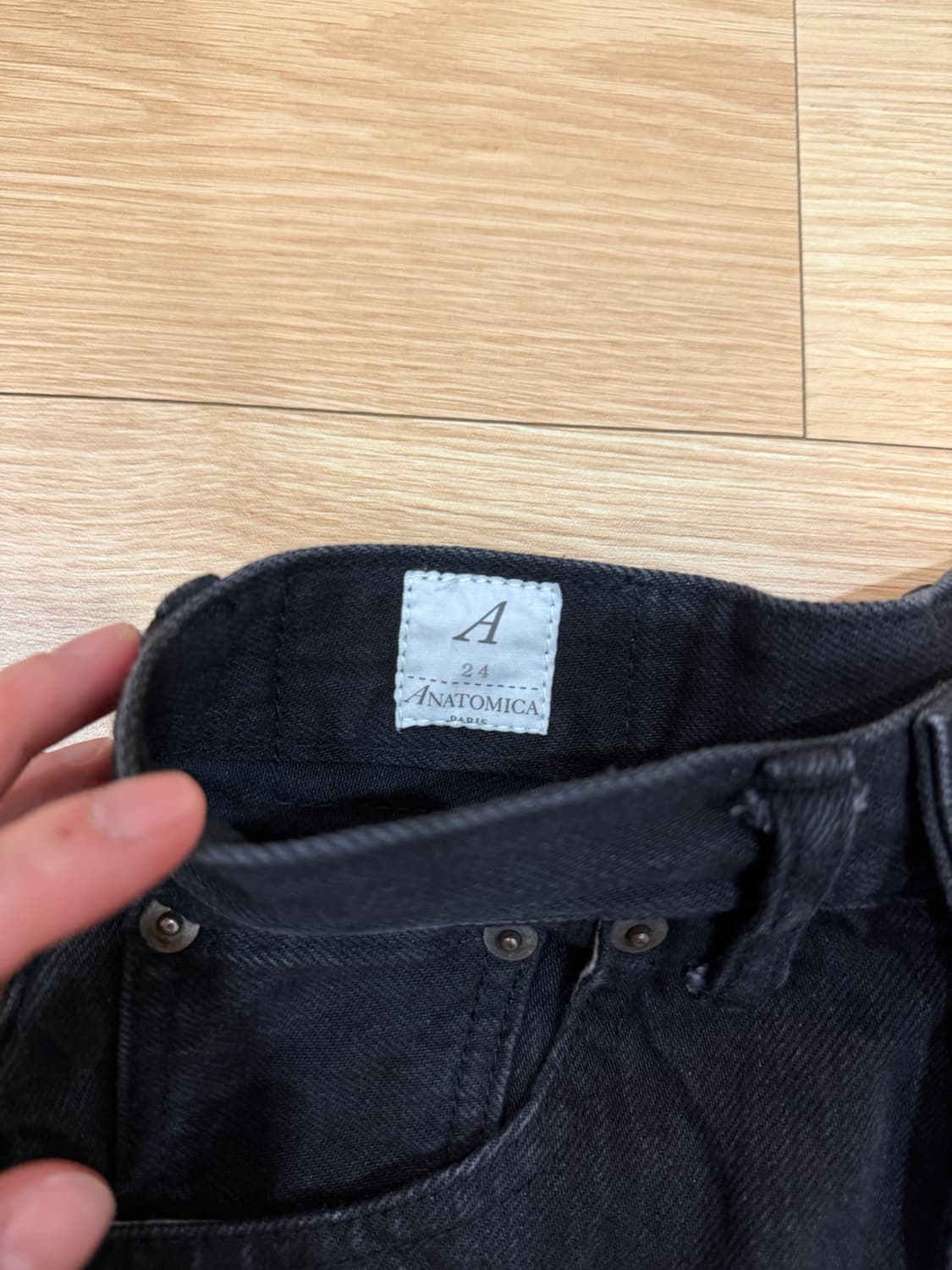 ANATOMICA 블랙 데님 팬츠 상품이미지2