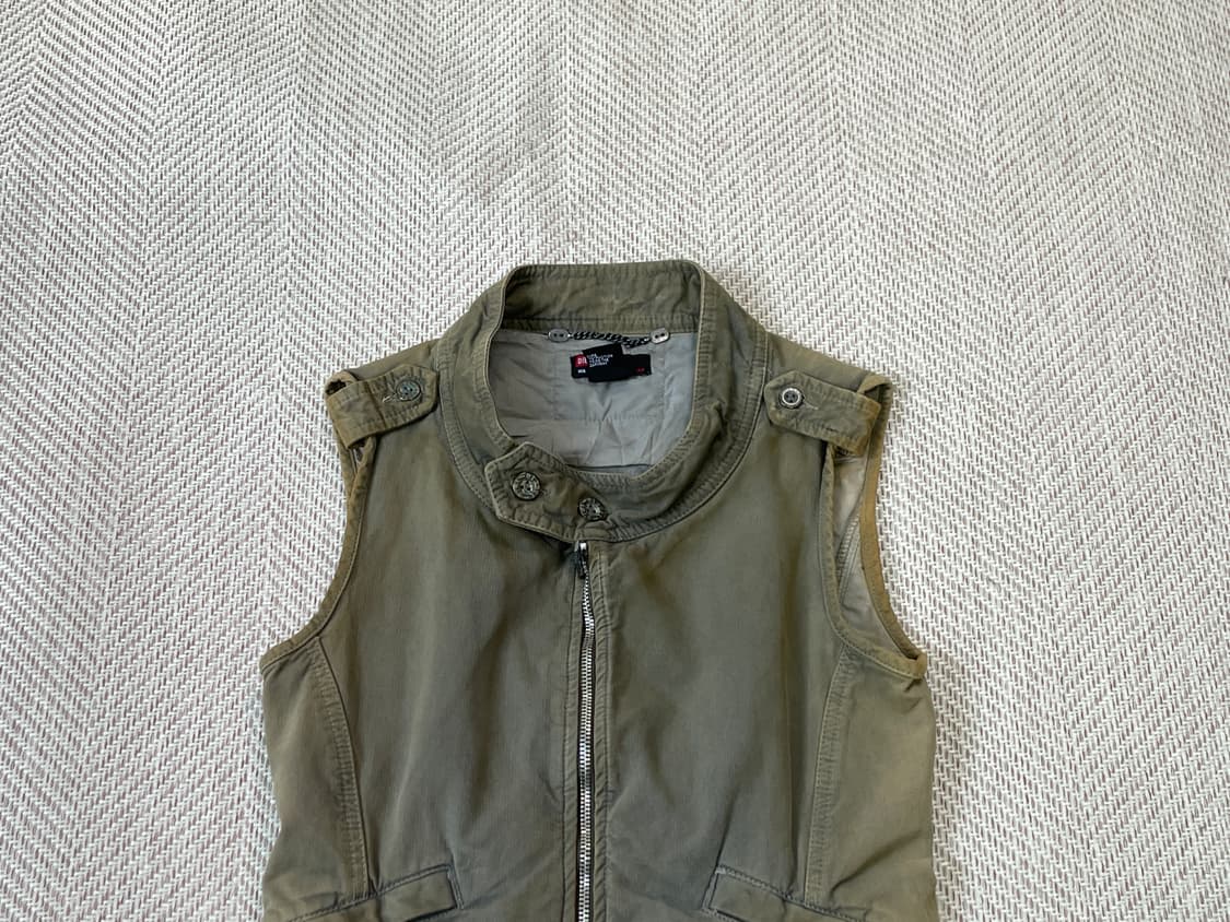 DIESEL 디젤 워크 유틸리티 코튼 벨티드 베스트 J03365 상품이미지3