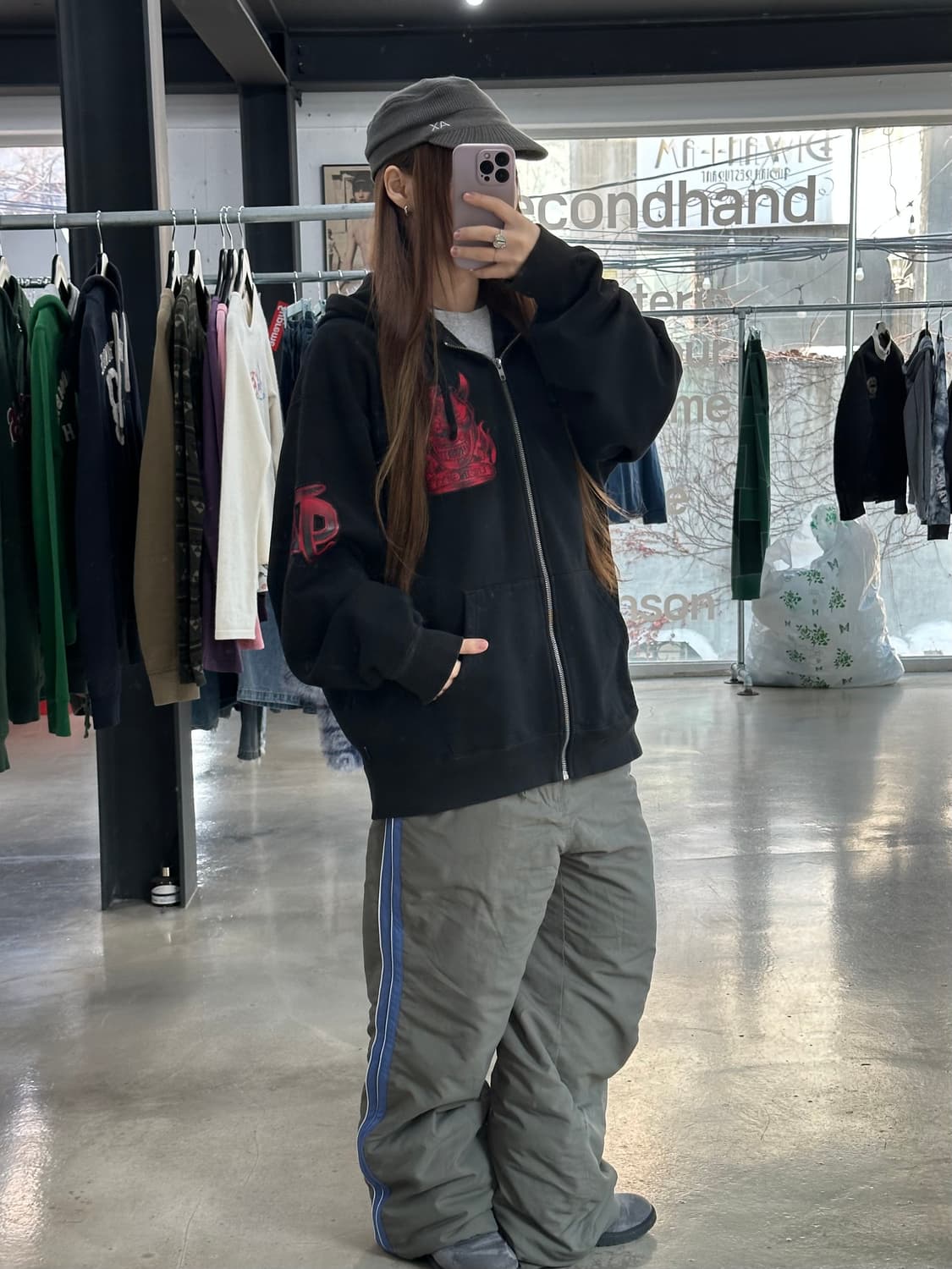 슈프림 22SS 데몬 빅로고 후드집업 상품이미지2