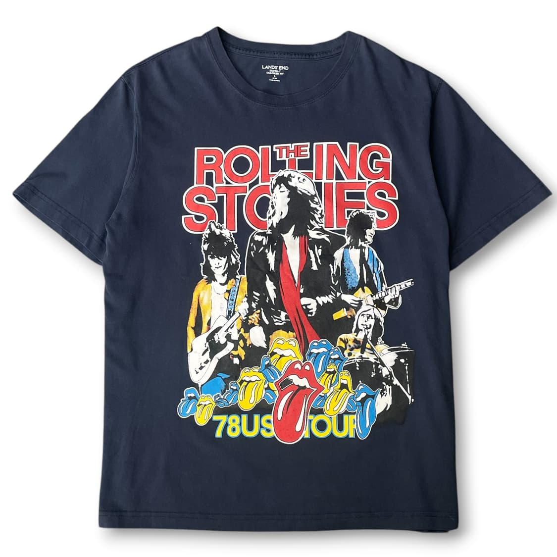 랜드엔드 네이비 롤링스톤즈 락티셔츠 L 상품이미지1