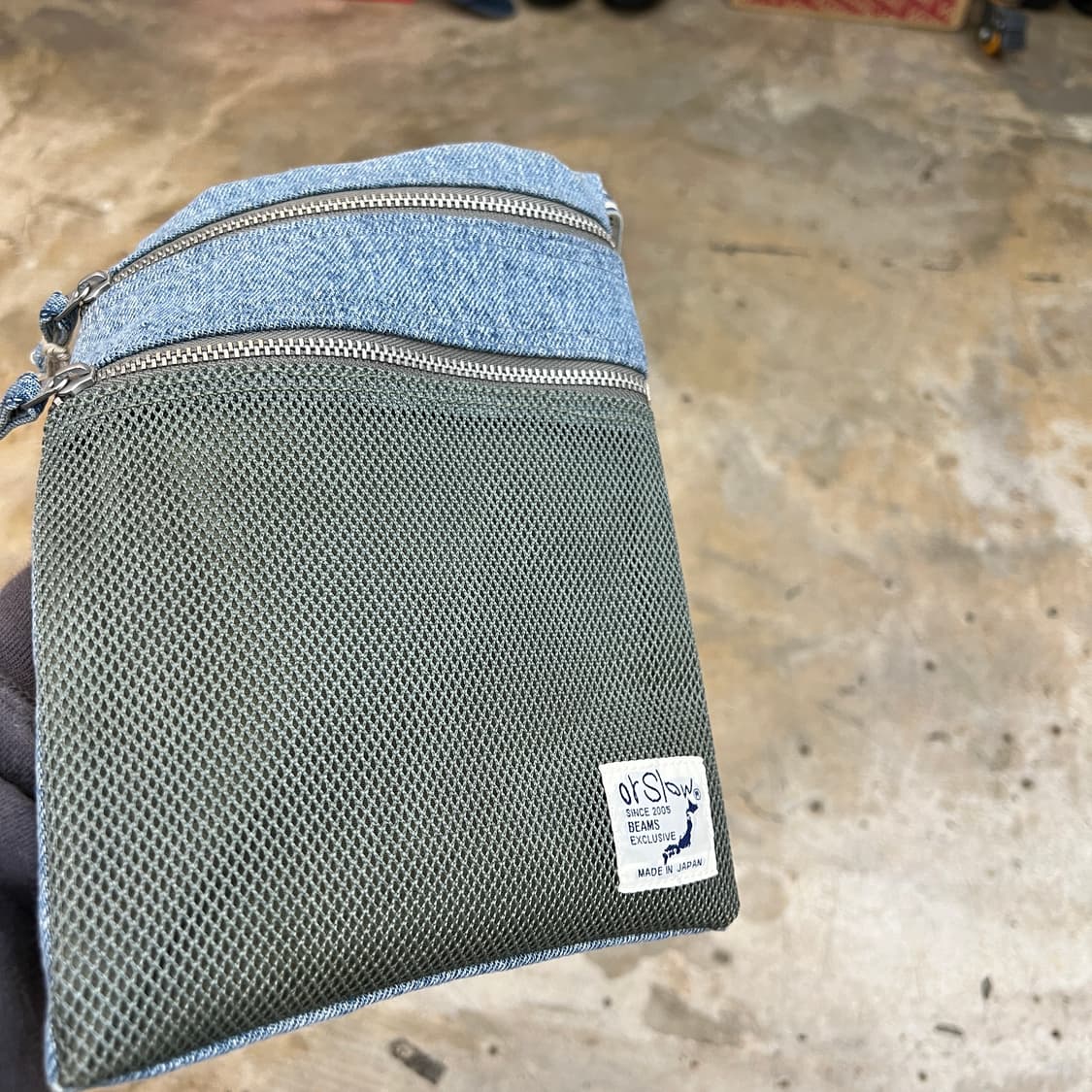 orslow x beams 데님 메쉬 사코슈 상품이미지6